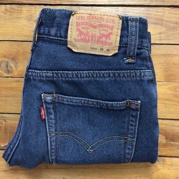 Levi’s 511 knit jeans size 12 regular/26 blue straight lightly distressed pocket - Picture 11 of 11